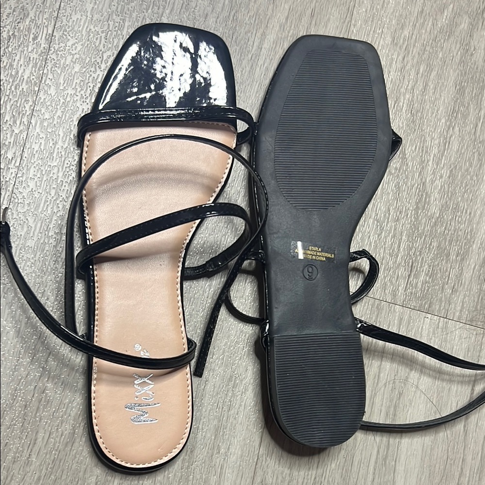 Black Strappy Sandals